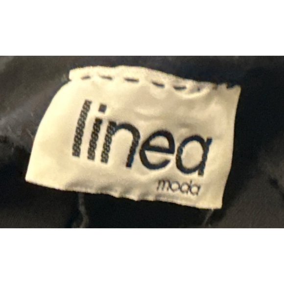 Vintage Linea Moda Brand Fit & Flare Black Dress Poly Blend Women's Size 4-READ - Picture 7 of 16